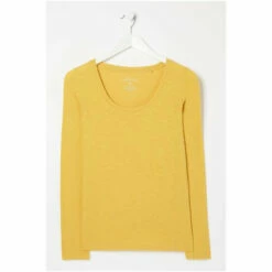 Fat Face FatFace Yellow Kelly Organic Cotton Top -FatFaceshop unnamed file 174