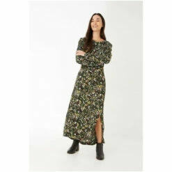 Fat Face FatFace Black Haldon Forest Midi Dress