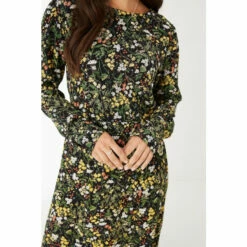 Fat Face FatFace Black Haldon Forest Midi Dress -FatFaceshop unnamed file 1750