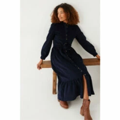 Fat Face FatFace Blue Amy Cord Midi Dress