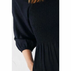 Fat Face FatFace Adele Black Shirred Midi Dress 3 Fat Face FatFace Adele Black Shirred Midi Dress -FatFaceshop unnamed file 1767