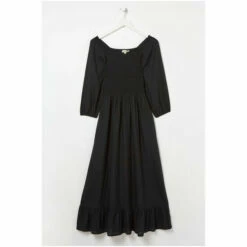 Fat Face FatFace Adele Black Shirred Midi Dress 5 Fat Face FatFace Adele Black Shirred Midi Dress -FatFaceshop unnamed file 1769