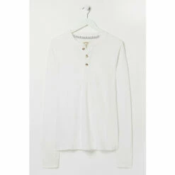 Fat Face FatFace White Long Sleeve Slub Henley T-Shirt 5 Fat Face FatFace White Long Sleeve Slub Henley T-Shirt -FatFaceshop unnamed file 178
