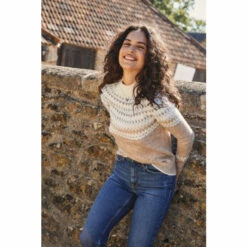 Fat Face FatFace Olivia Fairisle Pattern Brown Jumper