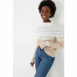 Fat Face FatFace Olivia Fairisle Pattern Brown Jumper -FatFaceshop unnamed file 1785