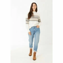 Fat Face FatFace Natural Mabel Fairisle Jumper -FatFaceshop unnamed file 1796