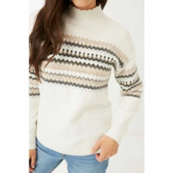 Fat Face FatFace Natural Mabel Fairisle Jumper -FatFaceshop unnamed file 1798