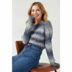 Fat Face FatFace Blue Darcey Stripe Jumper