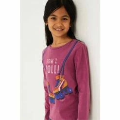 Fat Face FatFace Red How I Roll Graphic T-Shirt -FatFaceshop unnamed file 182