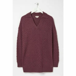 Fat Face FatFace Purple Amelie Longline Jumper -FatFaceshop unnamed file 1825