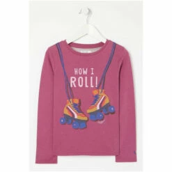 Fat Face FatFace Red How I Roll Graphic T-Shirt -FatFaceshop unnamed file 184