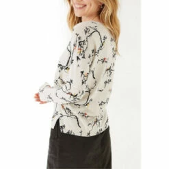 Fat Face FatFace Natural Bird Print Jumper -FatFaceshop unnamed file 1855