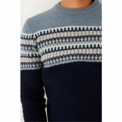 Fat Face FatFace Blue Fairisle Yoke Crew Jumper -FatFaceshop unnamed file 1893