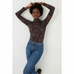 Fat Face FatFace Blue Selina Textured Dot Top