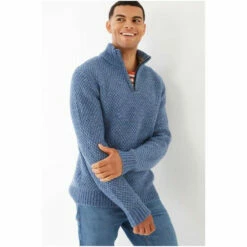 Fat Face FatFace Blue Calder Half Neck Jumper 5 Fat Face FatFace Blue Calder Half Neck Jumper -FatFaceshop unnamed file 1930