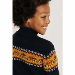 Fat Face FatFace Blue Tiger Fairisle Knit Jumper -FatFaceshop unnamed file 1933