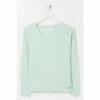 Fat Face FatFace Green Kate Cashmere V-Neck Jumper -FatFaceshop unnamed file 1952