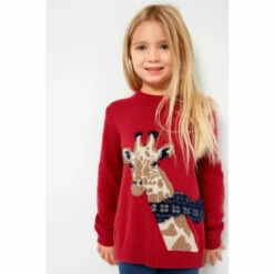Fat Face FatFace Red Gigi Intarsia Jumper