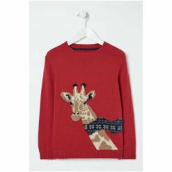 Fat Face FatFace Red Gigi Intarsia Jumper -FatFaceshop unnamed file 1966