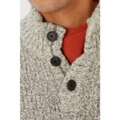 Fat Face FatFace Grey Hove Twist Half Neck Jumper -FatFaceshop unnamed file 1972
