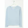 Fat Face FatFace Blue Kate Cashmere V-Neck Jumper