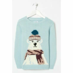 Fat Face FatFace Blue Perry Polar Bear Jumper -FatFaceshop unnamed file 1999