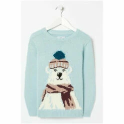 Fat Face FatFace Blue Perry Polar Bear Jumper -FatFaceshop unnamed file 2000