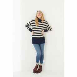 Fat Face FatFace Natural Melanie Stripe Longline Jumper