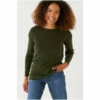 Fat Face FatFace Sophie Green Boat Neck Jumper -FatFaceshop unnamed file 2058