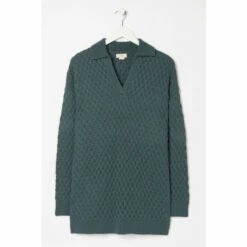 Fat Face FatFace Green Amelie Longline Jumper