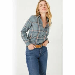 Fat Face FatFace Green Olivia Check Shirt