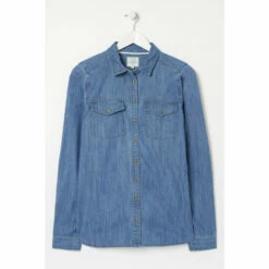 Fat Face FatFace Blue Durham Denim Shirt -FatFaceshop unnamed file 2083