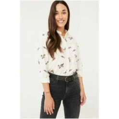 Fat Face FatFace Natural Olivia Bird Printed Shirt