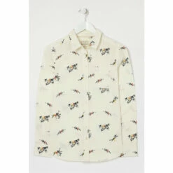 Fat Face FatFace Natural Olivia Bird Printed Shirt -FatFaceshop unnamed file 2095