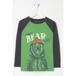 Fat Face FatFace Green Almost Bearable Long Sleeve Raglan T-Shirt -FatFaceshop unnamed file 211