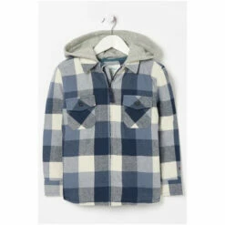Fat Face FatFace Blue Riley Buffalo Check Shacket -FatFaceshop unnamed file 2134