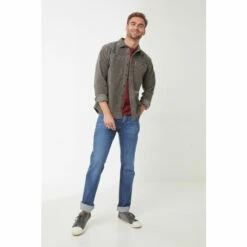 Fat Face Grey Cord 2 Pocket Shirt