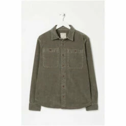 Fat Face Grey Cord 2 Pocket Shirt -FatFaceshop unnamed file 2152