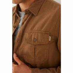 Fat Face FatFace Durham Utility Brown Shirt -FatFaceshop unnamed file 2175