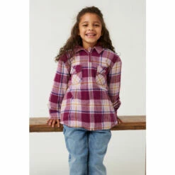 Fat Face FatFace Pink Riley Check Shacket