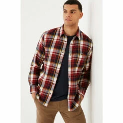 Fat Face FatFace Red Oxshott Check Shirt