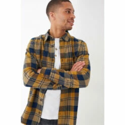Fat Face FatFace Yellow Grid Check Shirt