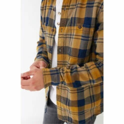 Fat Face FatFace Yellow Grid Check Shirt -FatFaceshop unnamed file 2198