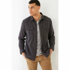 Fat Face FatFace Grey Durham Utility Shirt