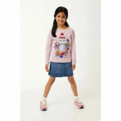 Fat Face FatFace Purple Winter Owl T-Shirt