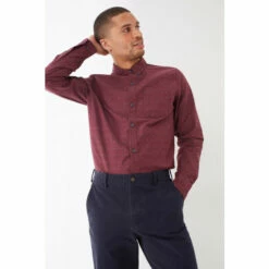 Fat Face FatFace Red Slim Dobby Shirt