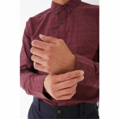 Fat Face FatFace Red Slim Dobby Shirt -FatFaceshop unnamed file 2239