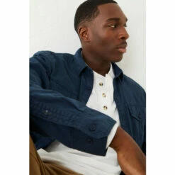 Fat Face FatFace Blue Durham Utility Shirt -FatFaceshop unnamed file 2253