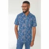 Fat Face FatFace Linear Floral Print Blue Shirt -FatFaceshop unnamed file 2256