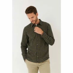 Fat Face Green Chesil Gingham Shirt
